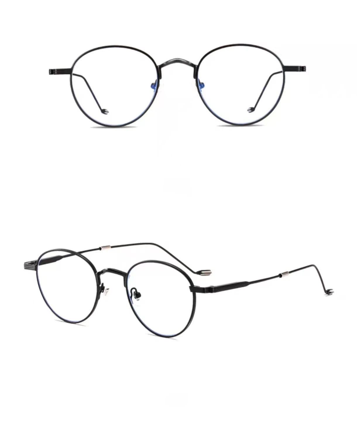 Men’s Retro Full Rim Round Prescription Ready Glasses