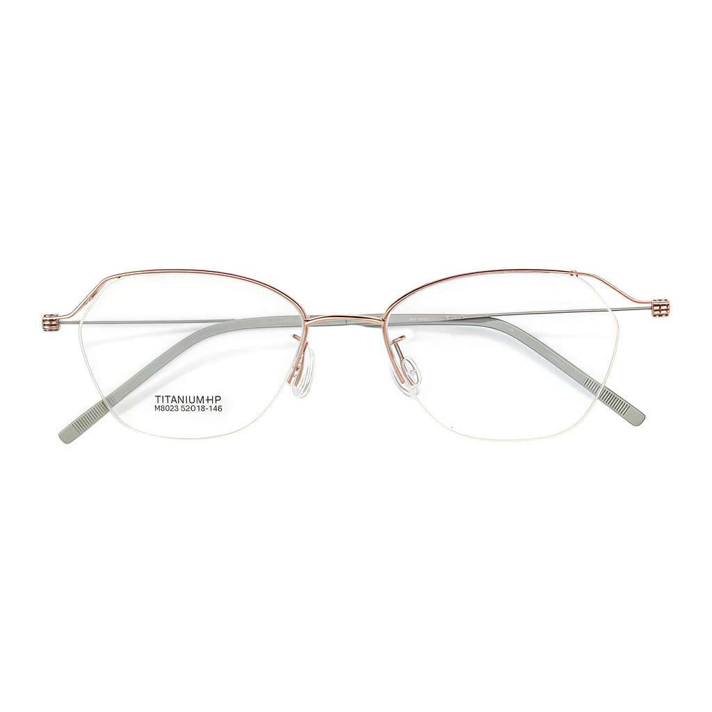 Modern Bold Semi-Rimmed Eyeglasses