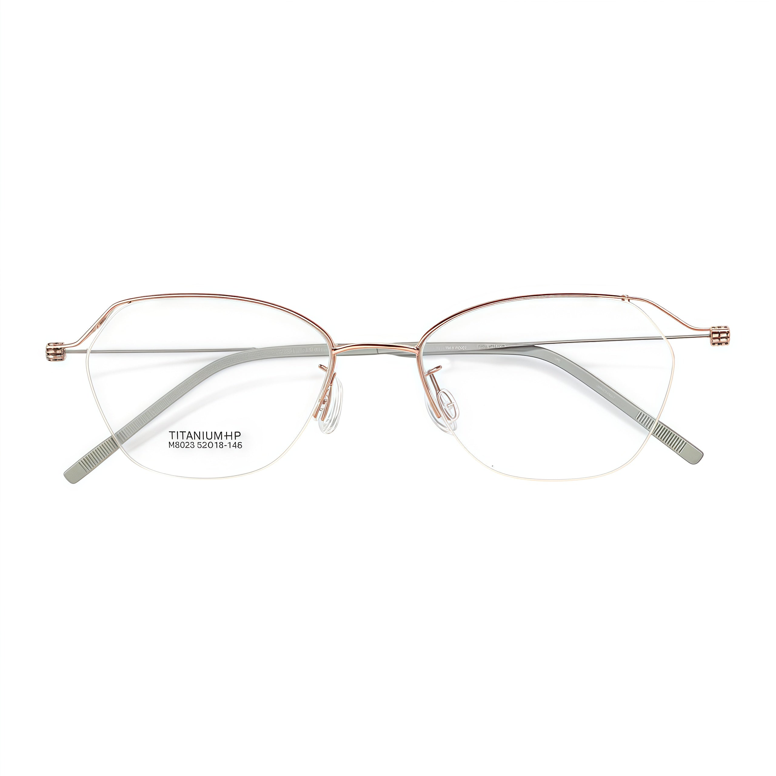 Modern Bold Semi-Rimmed Eyeglasses