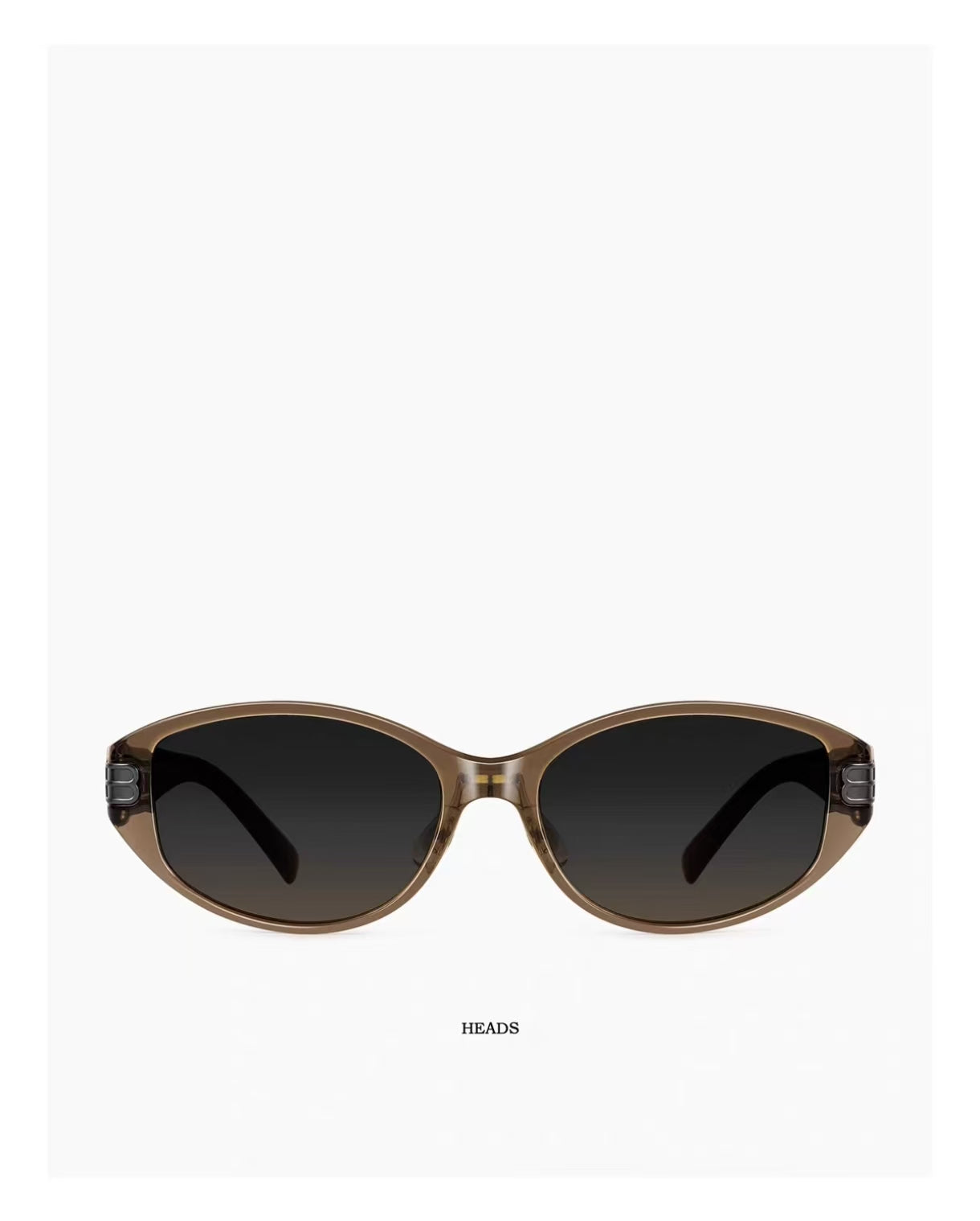 Mocha Brown men's tr90 narrow cat-eye sunglasses, product views