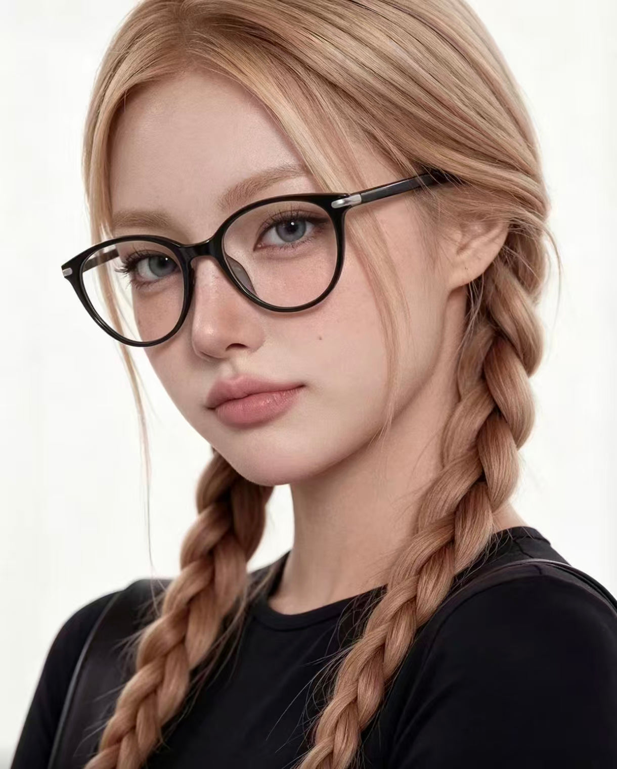 Women’s Chic Black Cat Eye Premium Glasses Frames