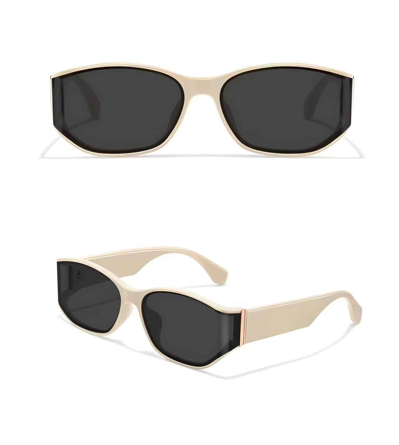 Women’s Cat Eye Curved Shield Sun Protection Sunglasses