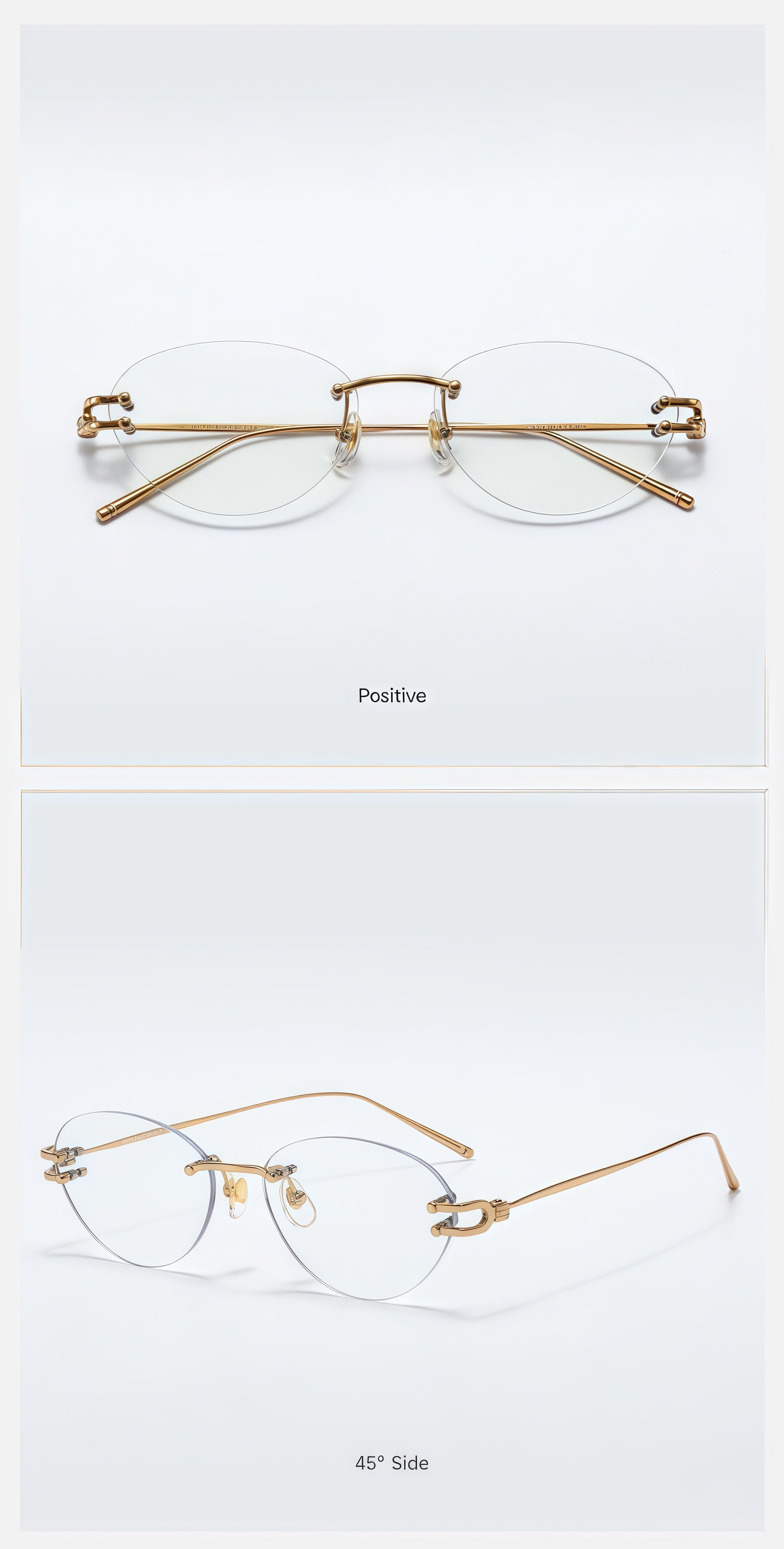 Women's Stylish Semi-titanium Rimless Glasses