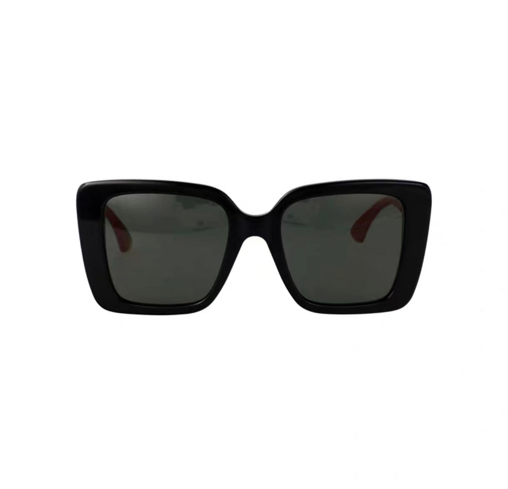 Black front product view of Gucci Square frame sunglasses