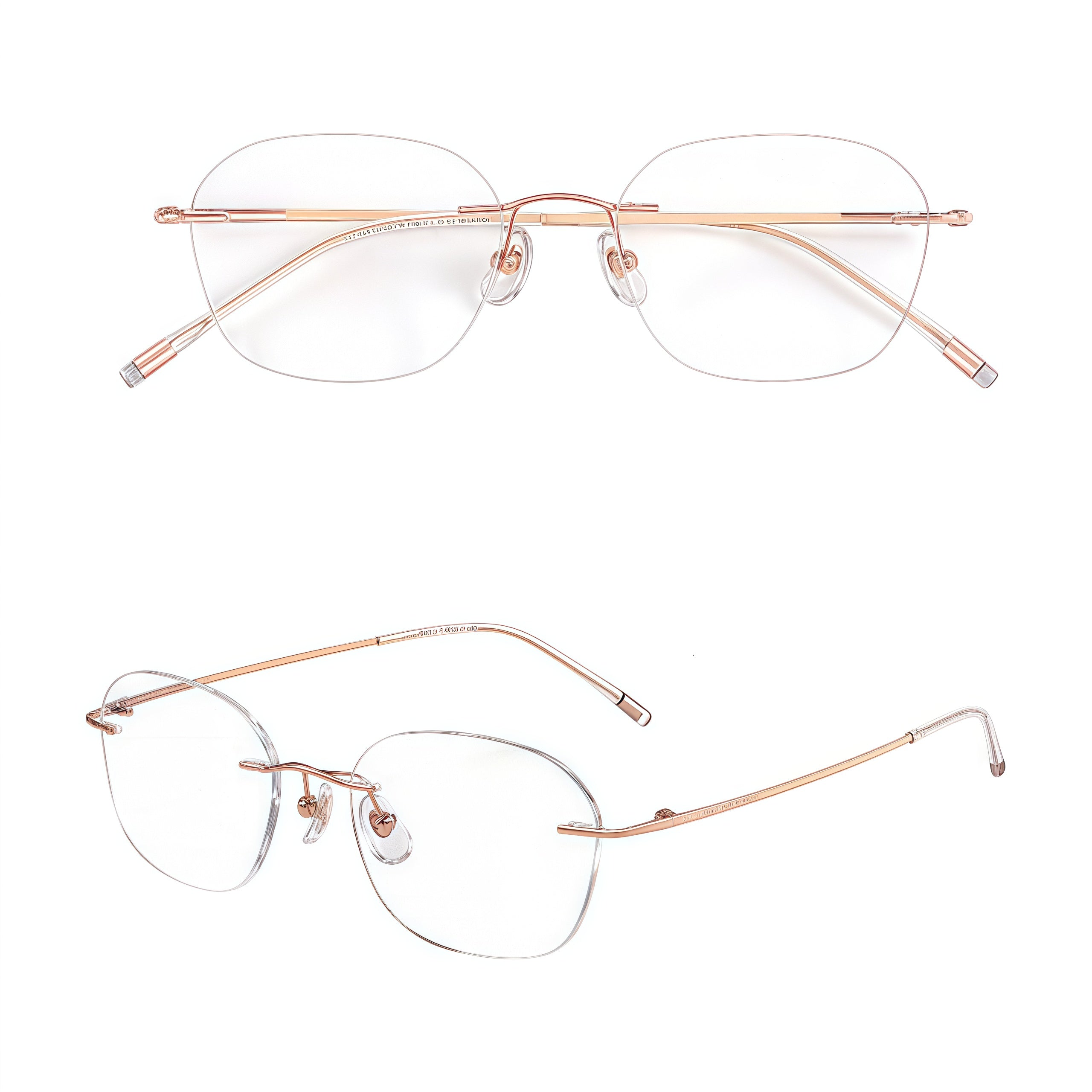 Graceful Minimalist Rimless Eyeglasses