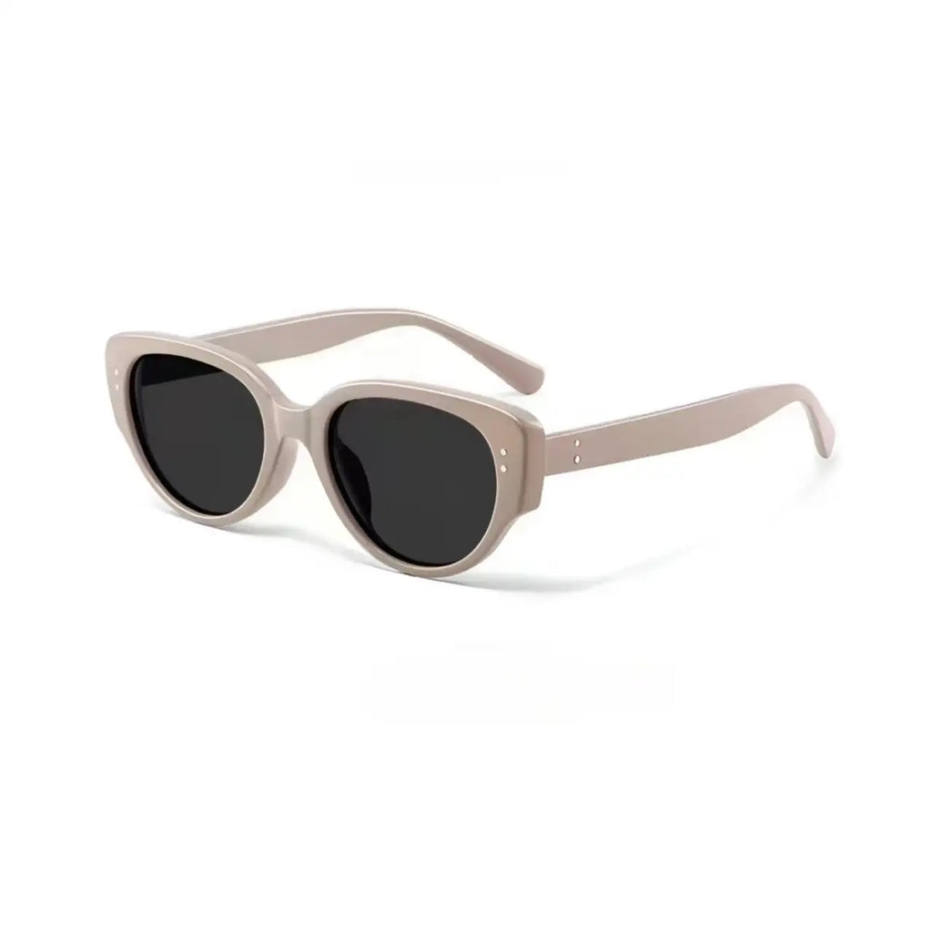 Unisex Latte full-rim narrow cat-eye sunglasses, 45-degree product view