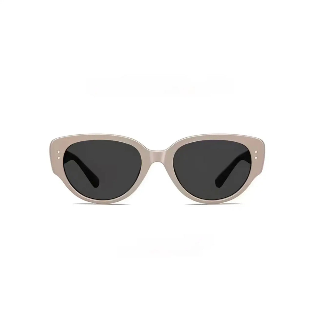 Unisex Latte full-rim narrow cat-eye sunglasses, straight-on product view