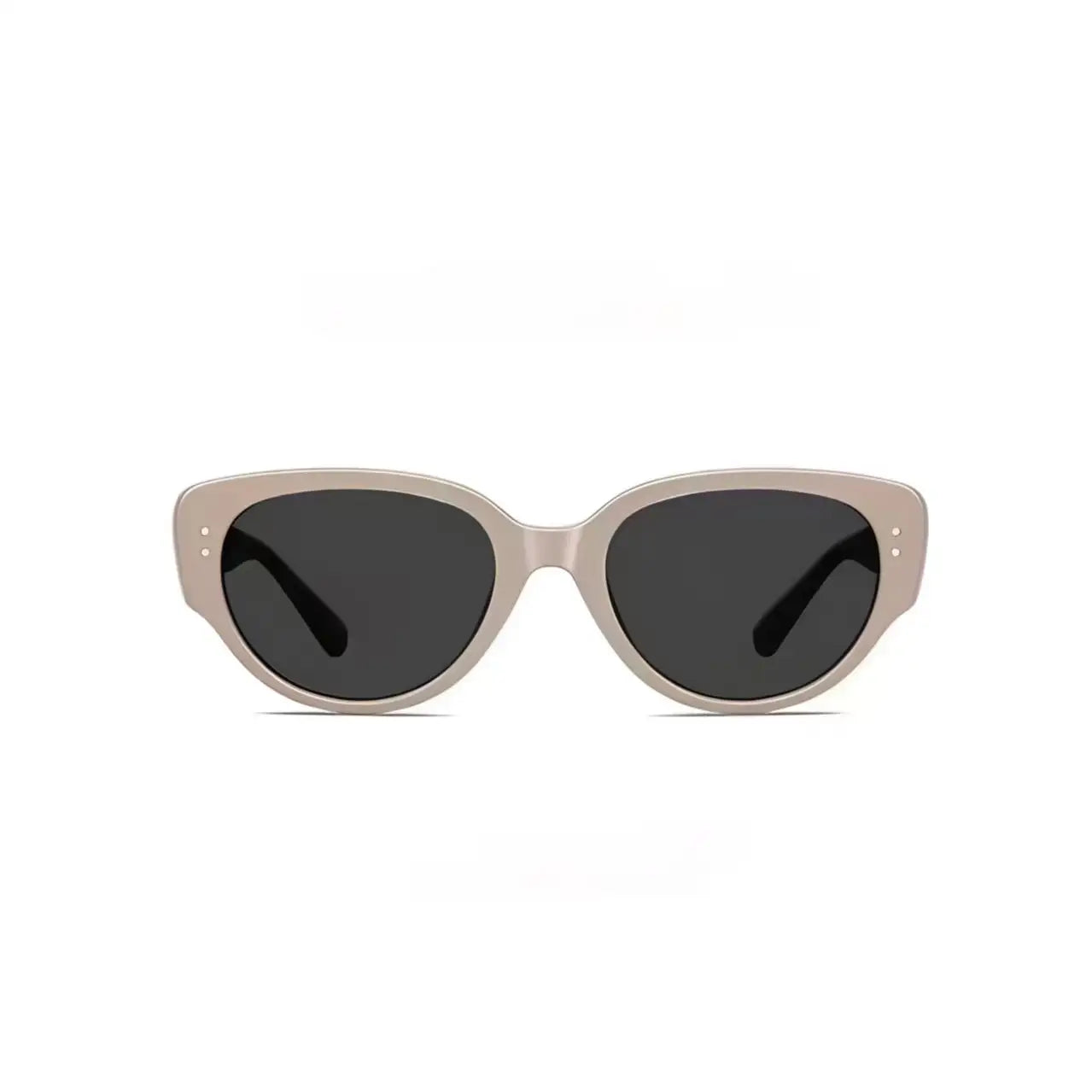 Unisex Latte full-rim narrow cat-eye sunglasses, straight-on product view