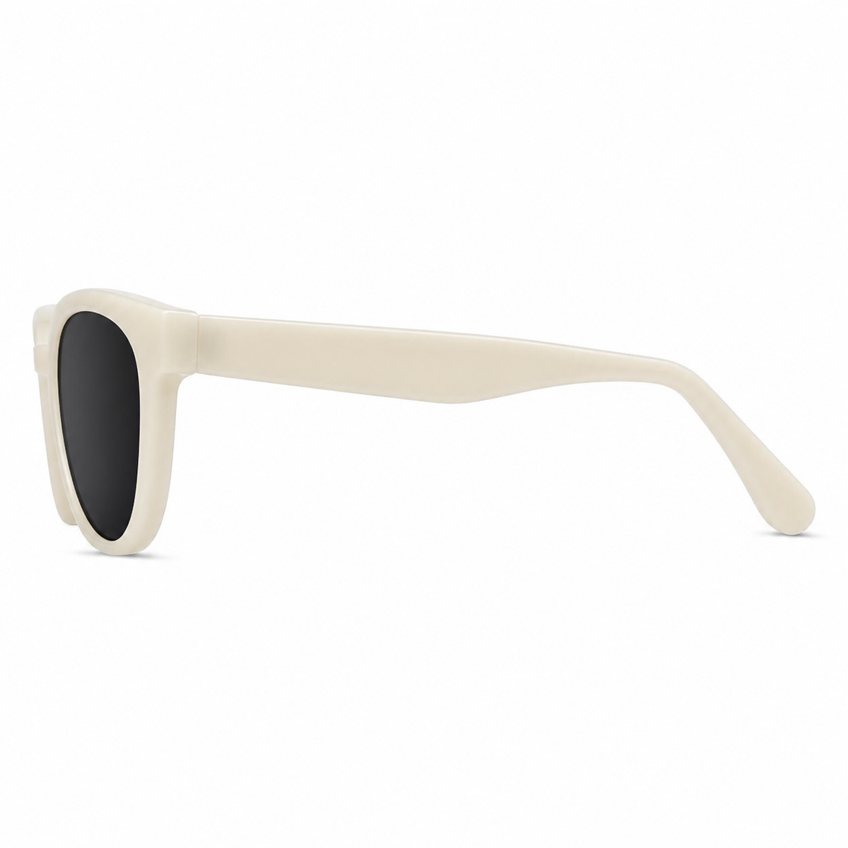 Women’s Ivory full-rim oversized cat-eye sunglasses, side-profile product view