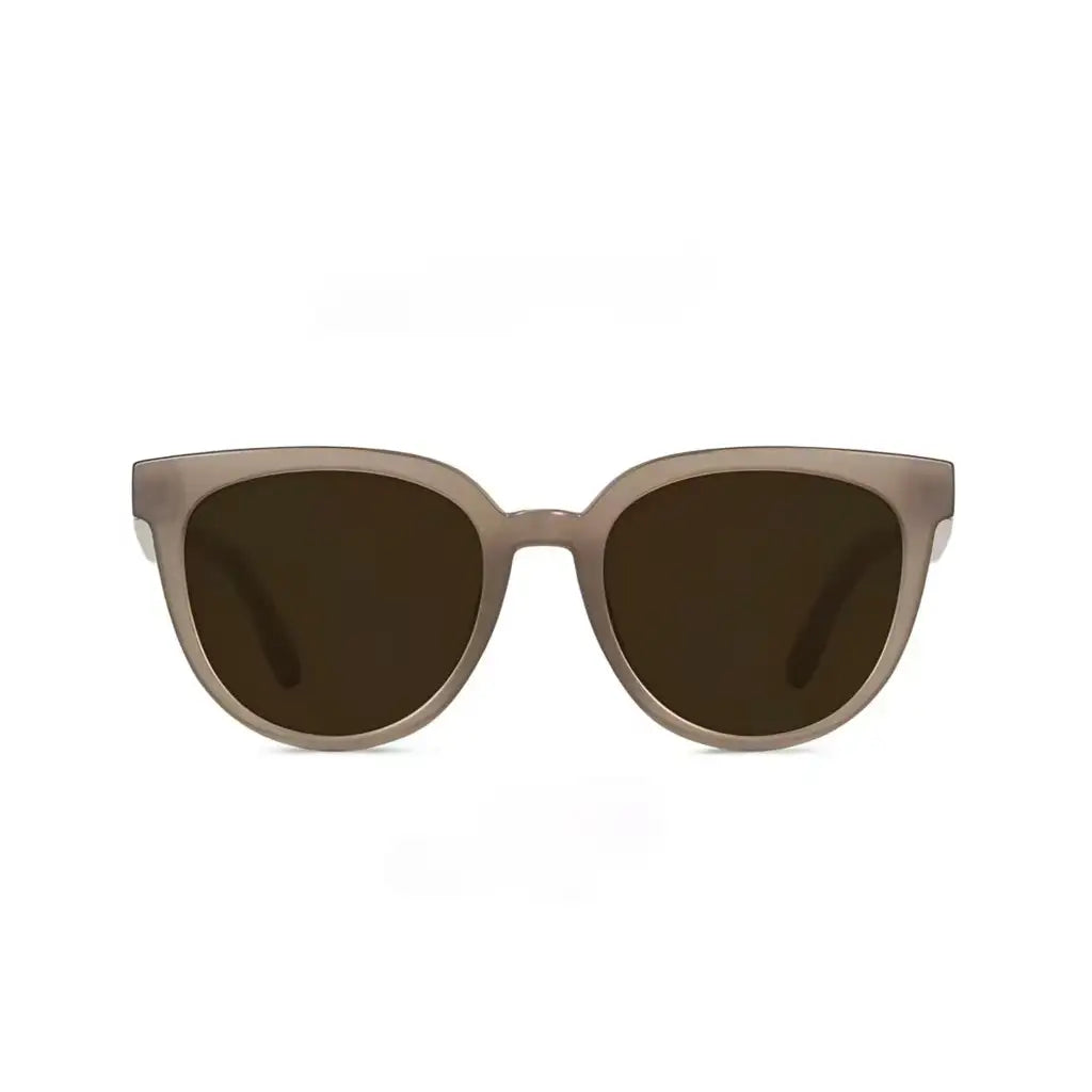 Women’s Light Amber full-rim oversized cat-eye sunglasses, straight-on product view