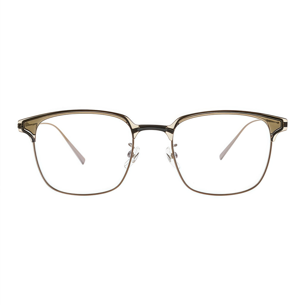 Classic Avant-Garde Semi-Rimmed Eyeglasses