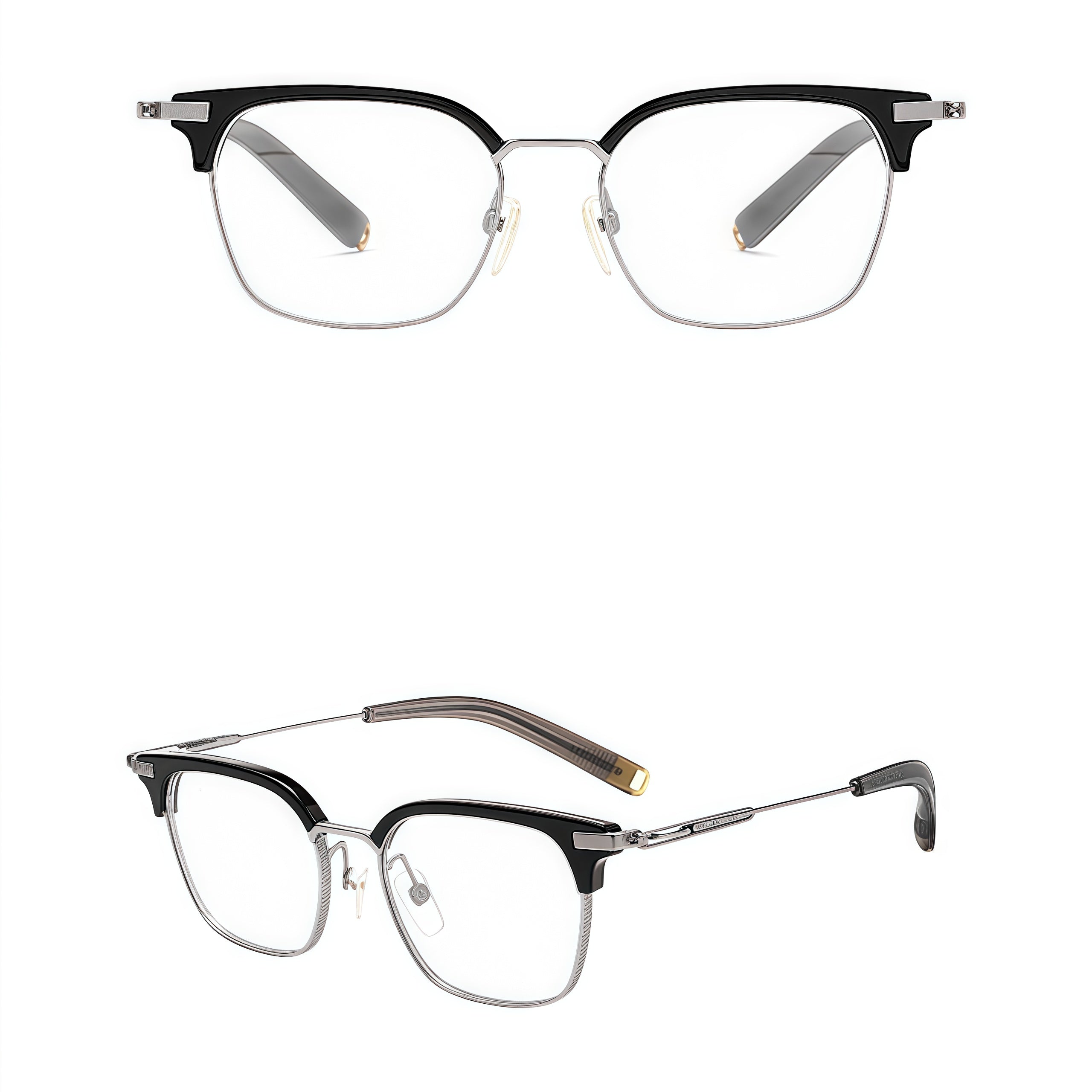 Vintage Classic Versatile Semi-Rimmed Eyeglasses