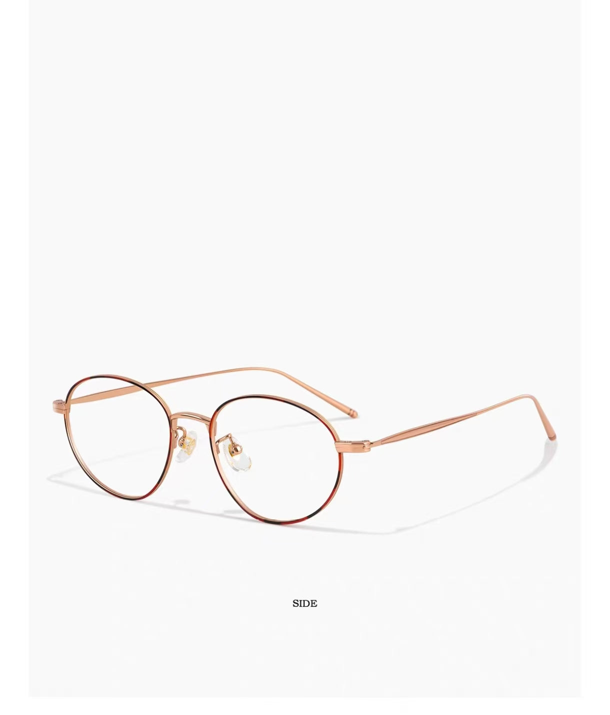 Retro Ultra-Light Gold Wire Oval Titanium Anti-Blue Light Prescription Ready Glasses