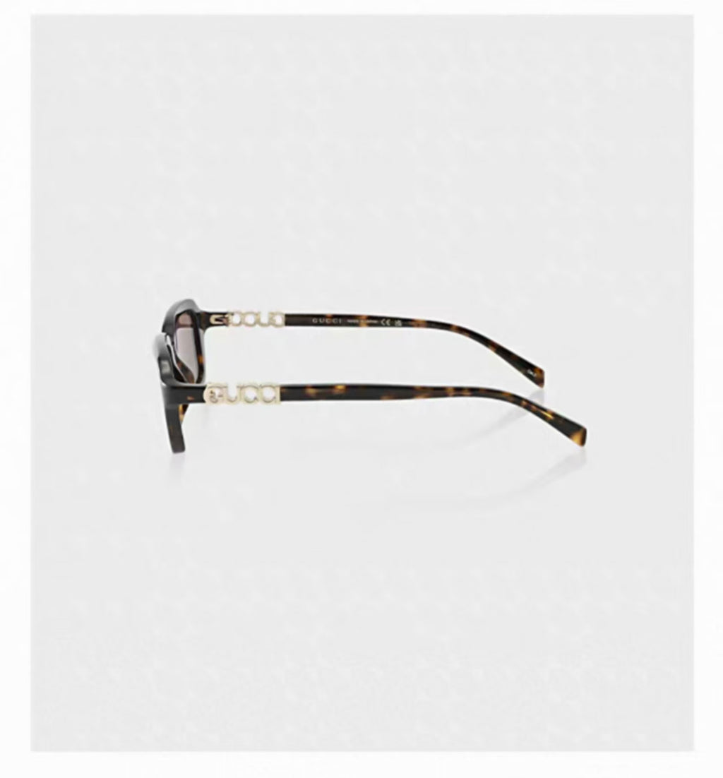 Brown side product view of Gucci Luxury Women’s Trendy Comfortable Versatile Sunglasses