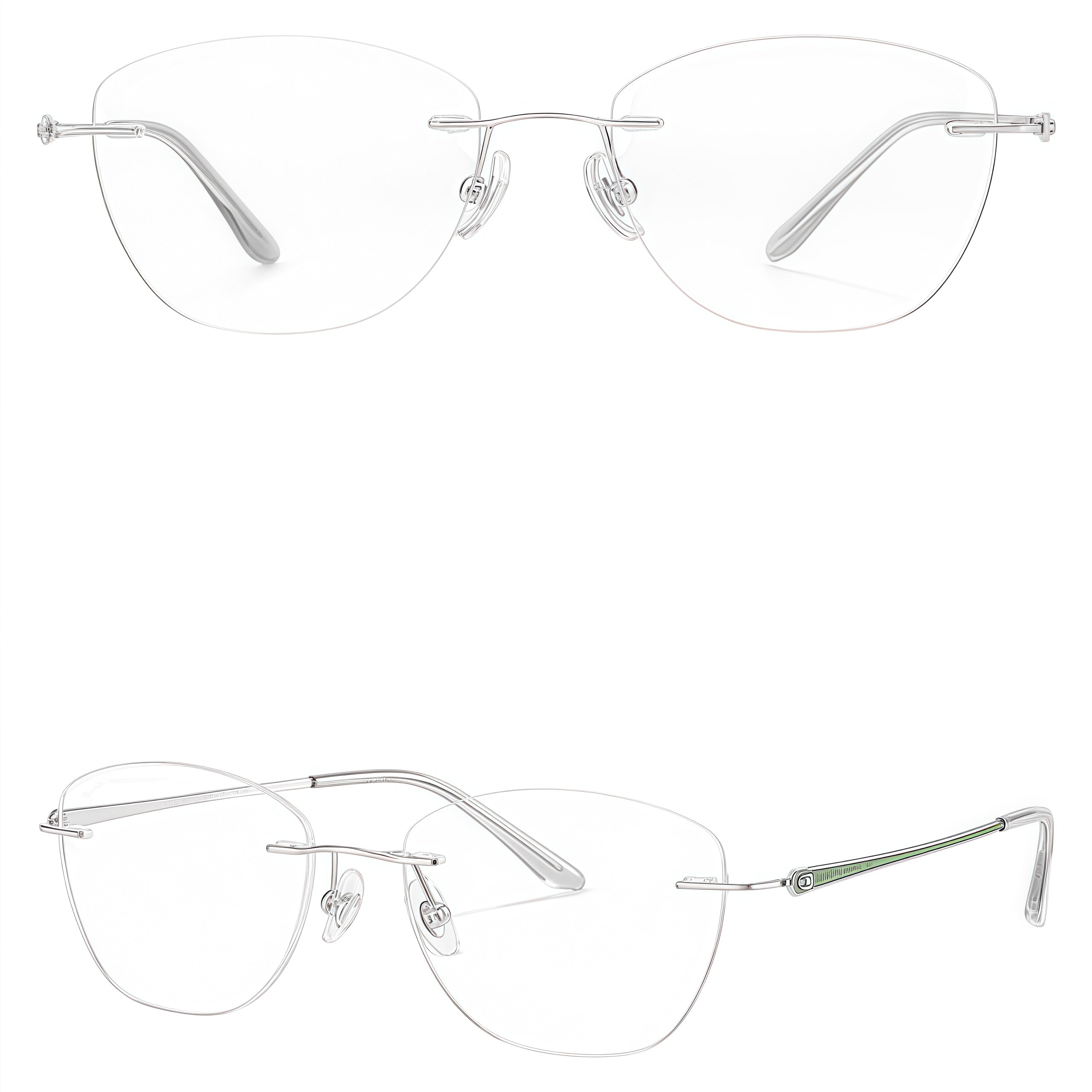 Sophisticated Stylish Sleek Rimless Eyeglasses