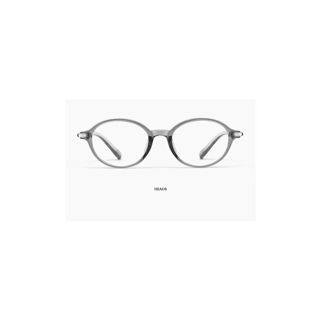Crystal Gray eyeglass frame, 45-degree product view