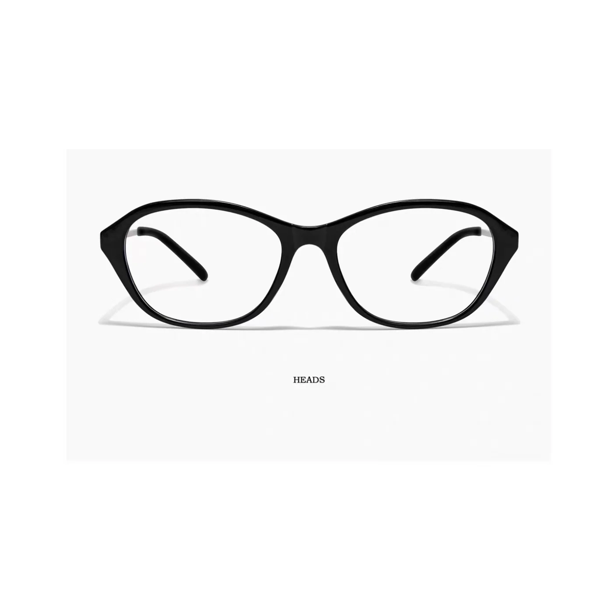 Glossy Black eyeglass frame, 45-degree product view