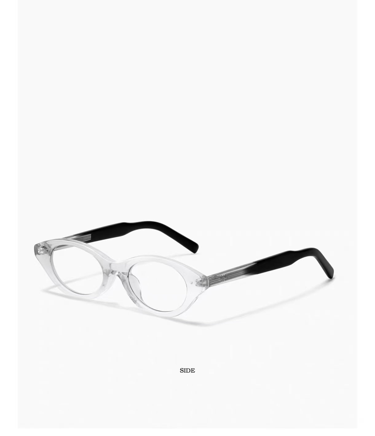 Women’s Geek Chic Small Oval Black Frame Anti-Blue Light Prescription Glasses