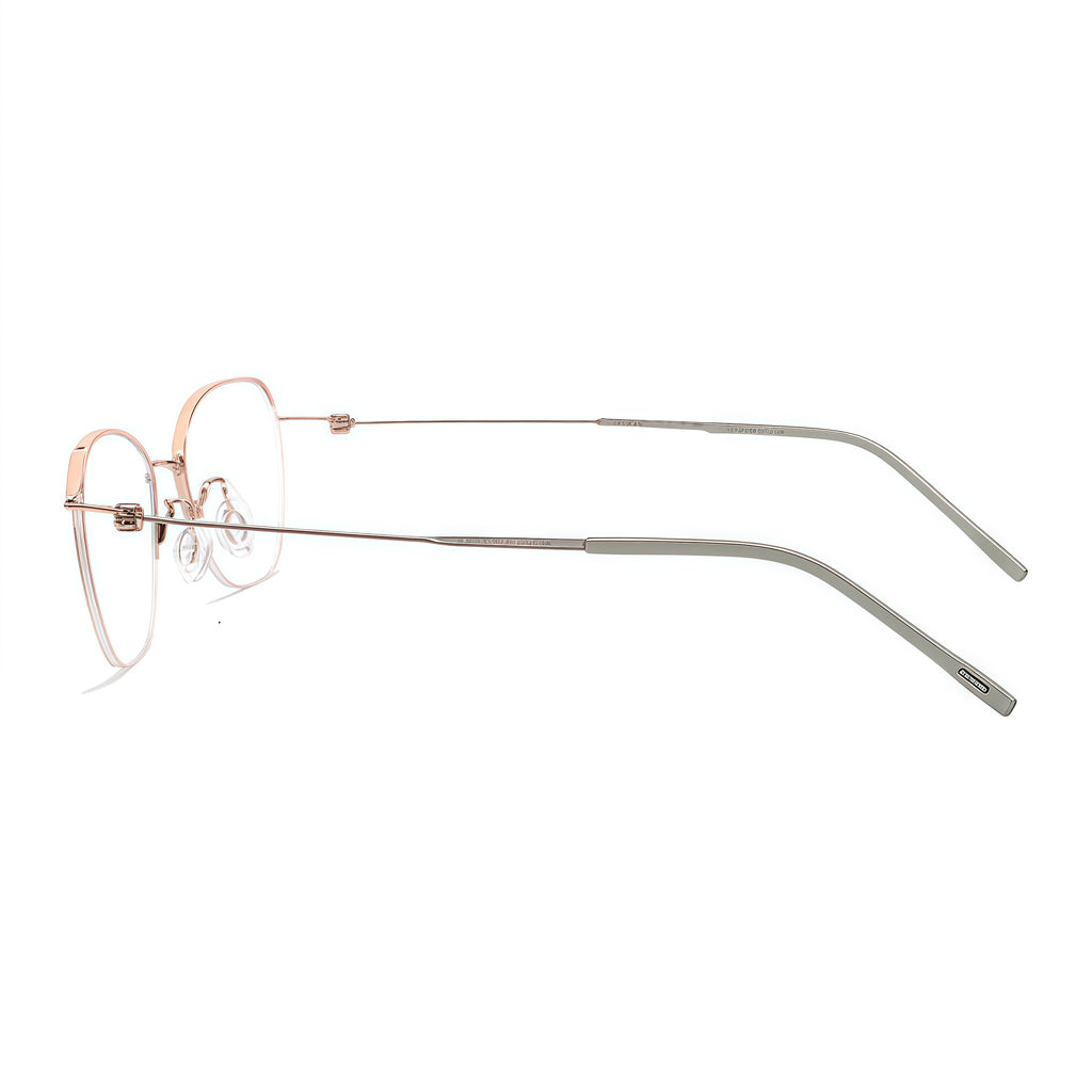 Modern Bold Semi-Rimmed Eyeglasses