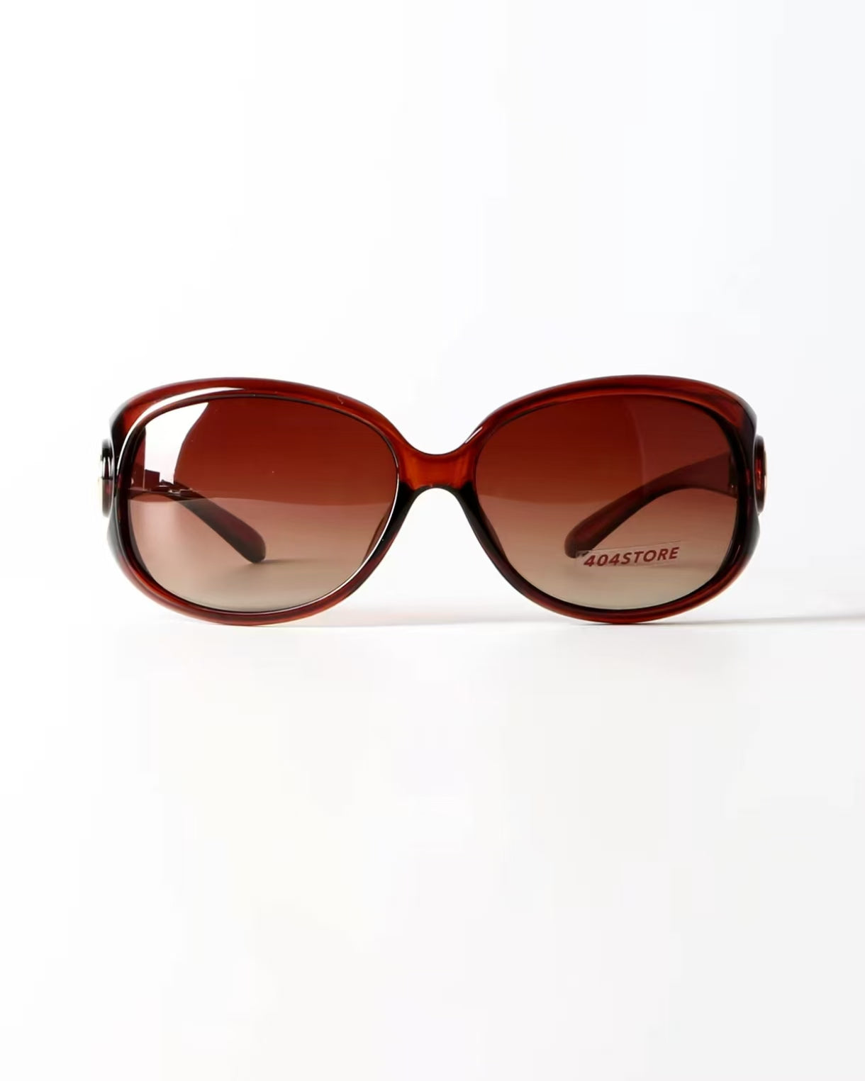 Women’s Amber Brown full-rim oversized oval sunglasses, front view