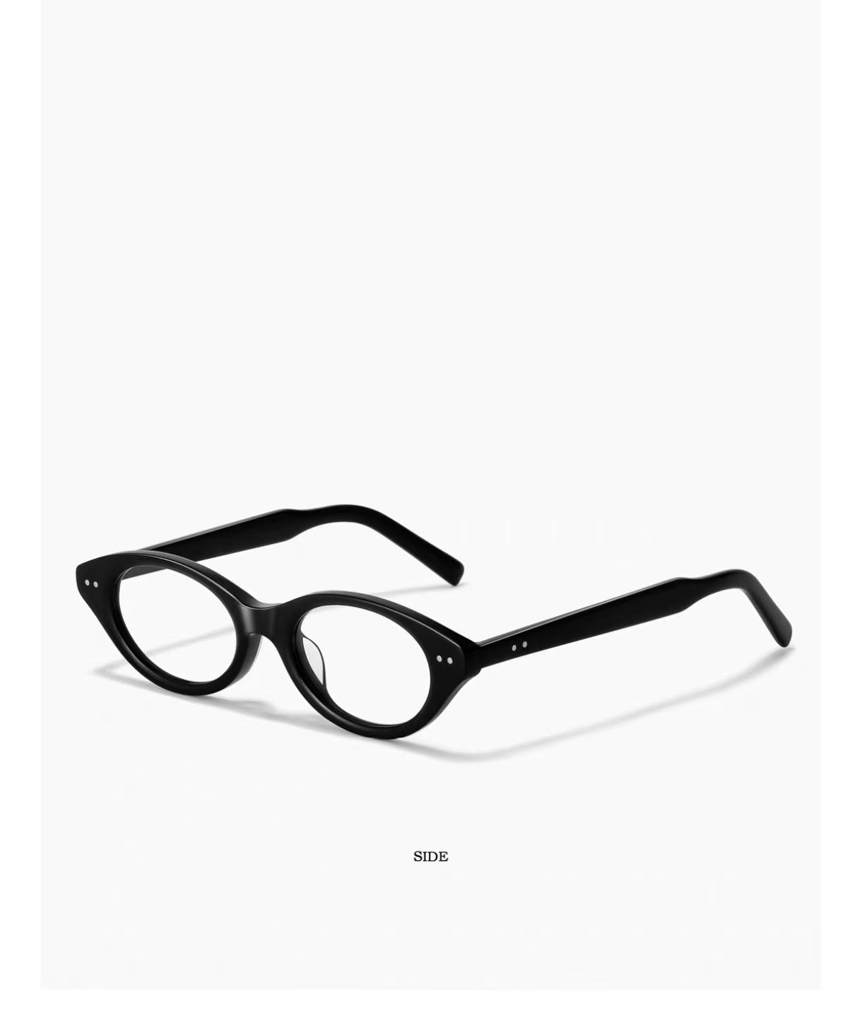 Women’s Geek Chic Small Oval Black Frame Anti-Blue Light Prescription Glasses