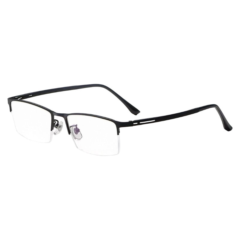 Sophisticated Minimalist Comfort Semi-Rimmed Eyeglasses