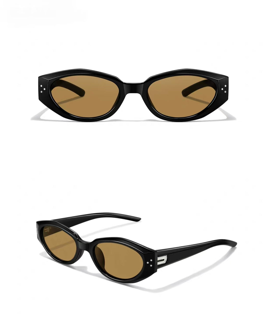 Dark Tortoise men's polycarbonate narrow cat-eye sunglasses, product views