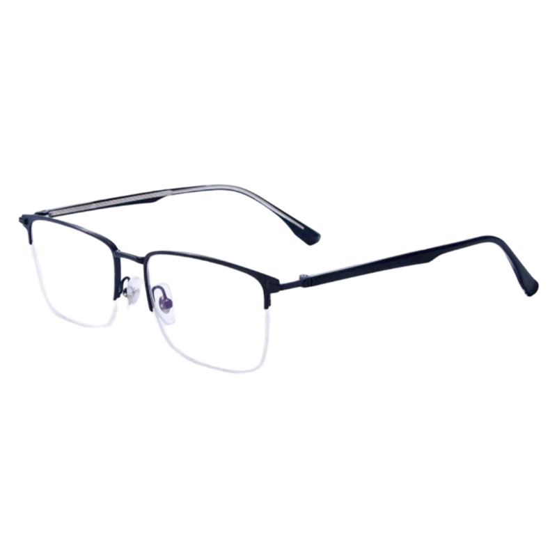 Simple Elegant Business Semi-Rimmed Eyeglasses