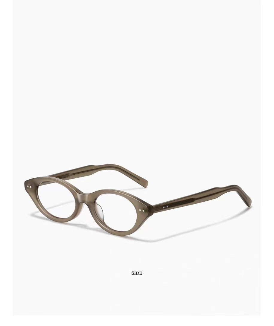 Women’s Geek Chic Small Oval Black Frame Anti-Blue Light Prescription Glasses
