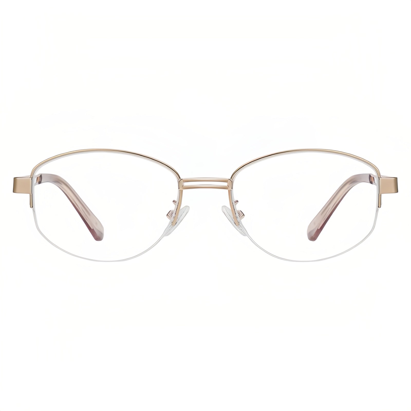 Modern Stylish Oval Semi-Rimmed Eyeglasses