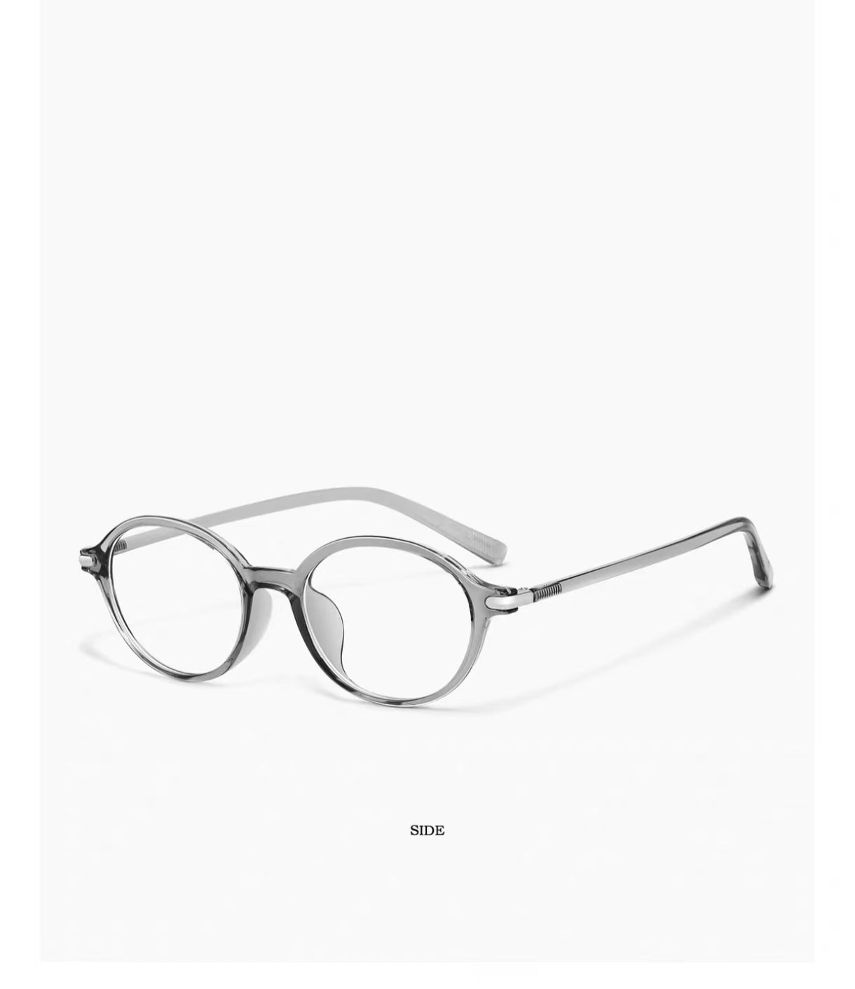 Women’s Retro Geek Chic Ultra-Light Small Oval Black Frame Glasses