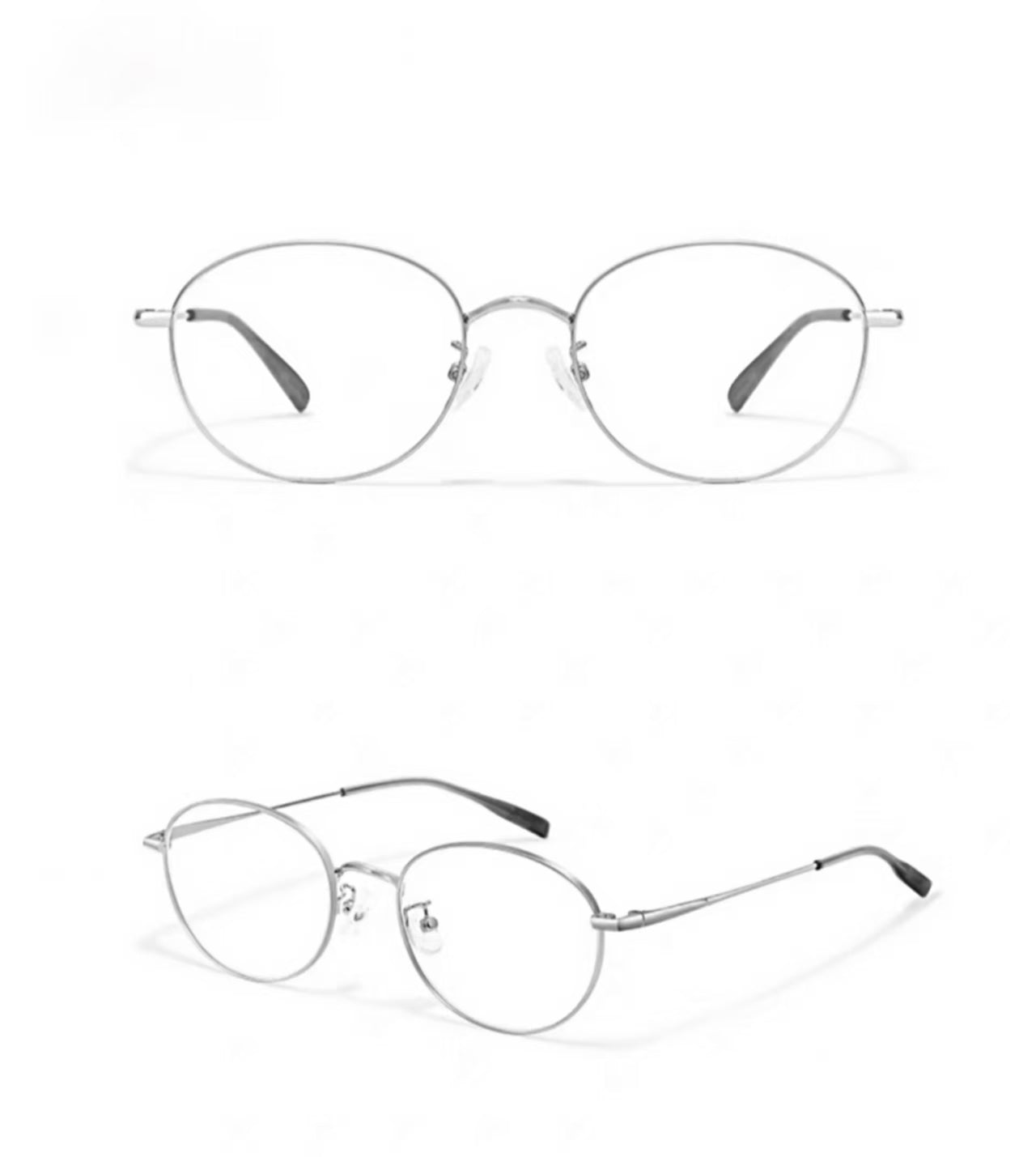 Unisex Premium Gold Wire Oval Anti-Blue Light Prescription Ready Glasses