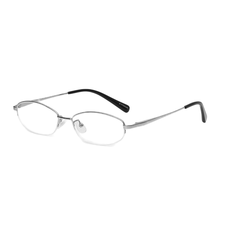 Vintage Chic Thin-Rimmed Semi-Rimmed Eyeglasses