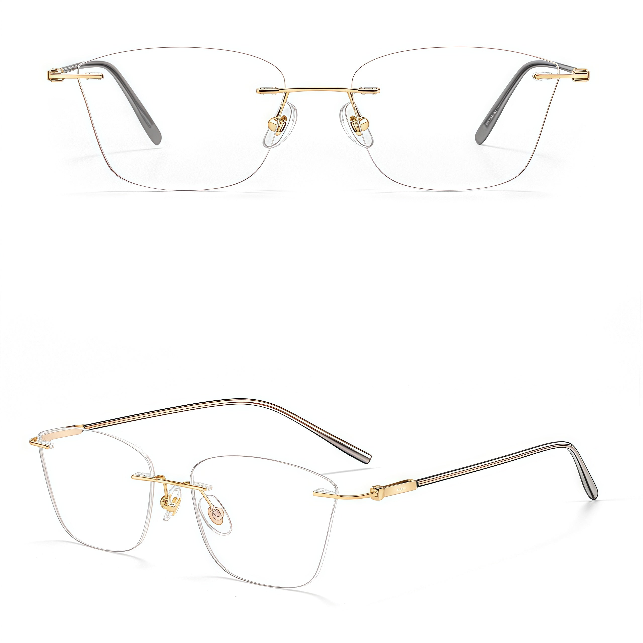 Fashion Forward Comfort Rimless Eyeglasses