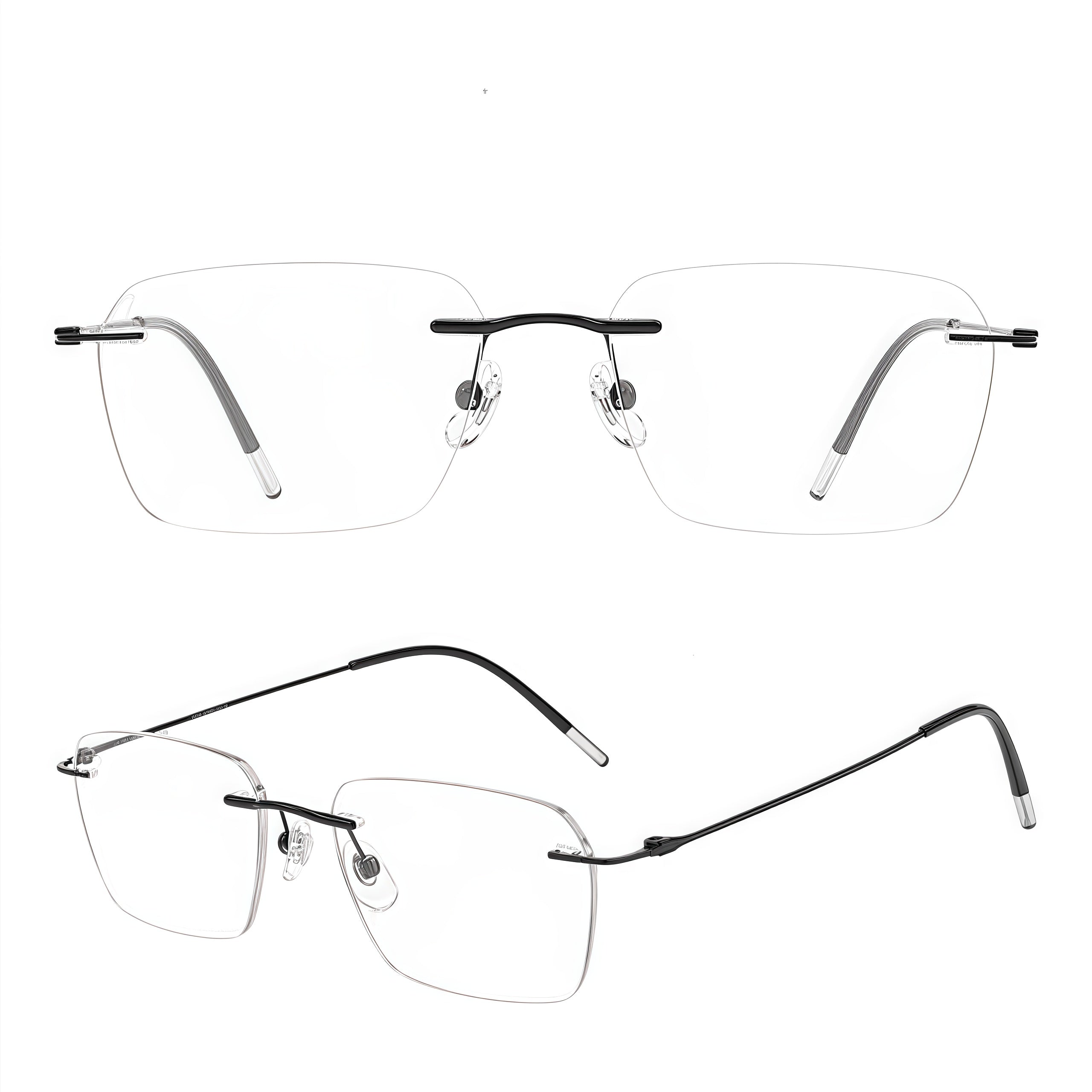 Unisex Minimalist Timeless Titanium Rimless Glasses