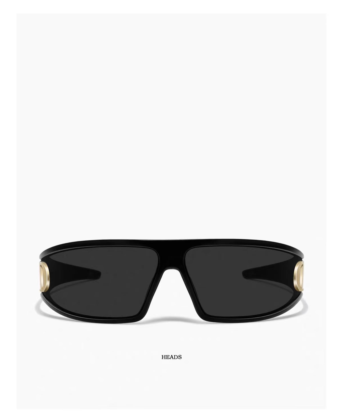 Black women's tr90 narrow shield sunglasses, product views