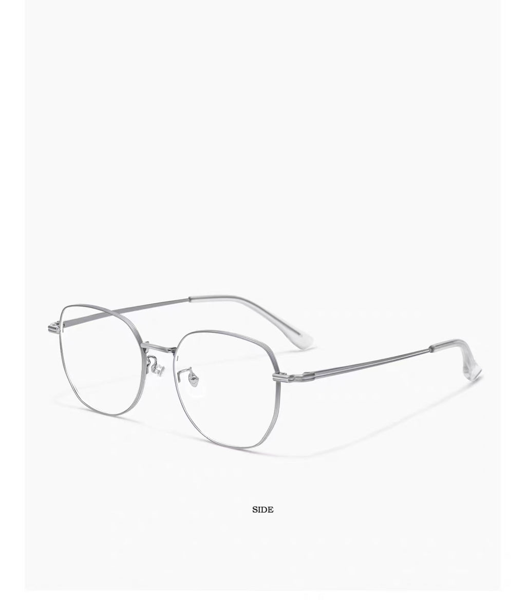 Men’s Ultra-Light Pure Titanium Retro Oversized Anti-Blue Light Prescription Glasses