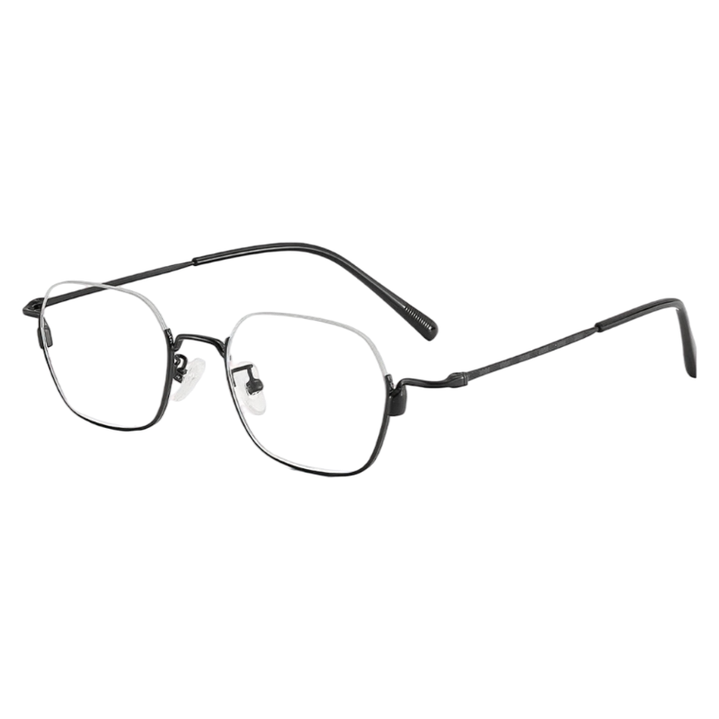 Retro Intellectual Style Semi-Rimmed Eyeglasses