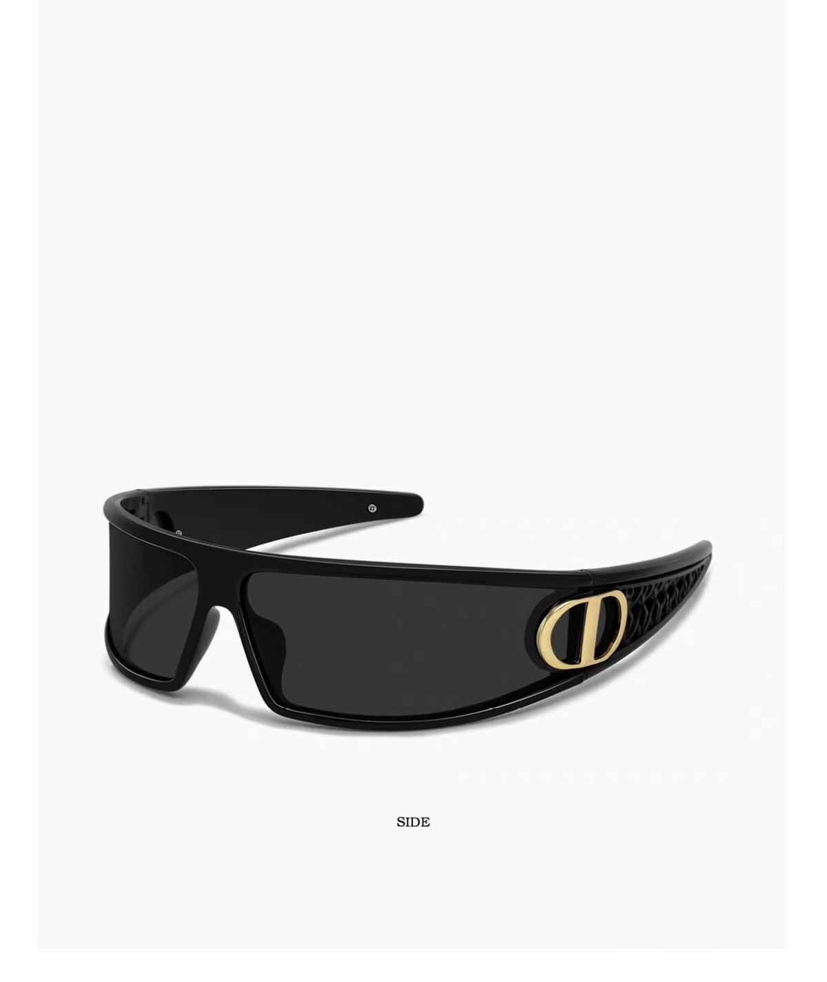 Black Women's TR90 Shield UV400 Sunglasses, 45-degree product view