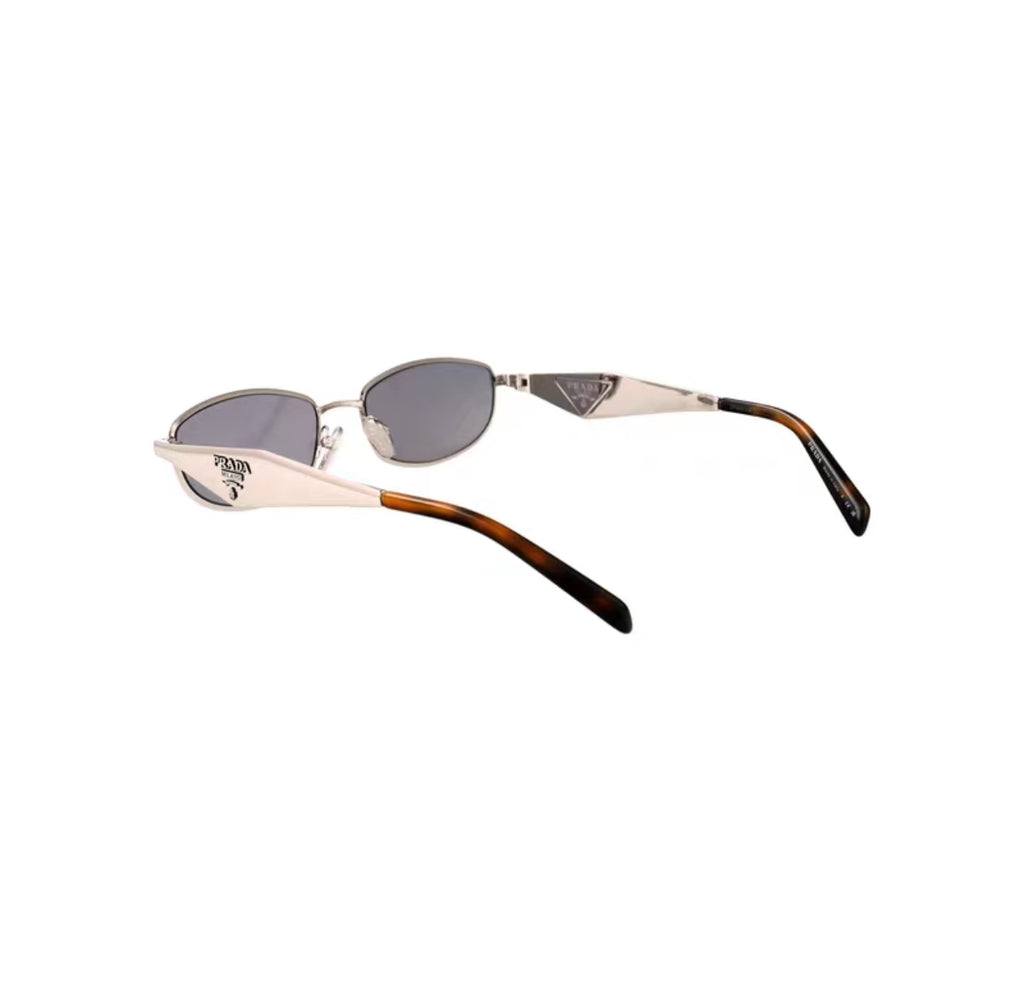 women metal geometric sunglasses, detail view