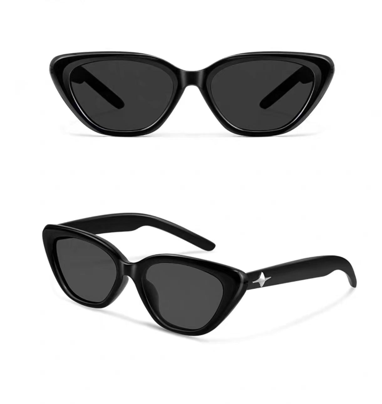Y2K Women’s Small Cat Eye UV400 Slimming Sunglasses