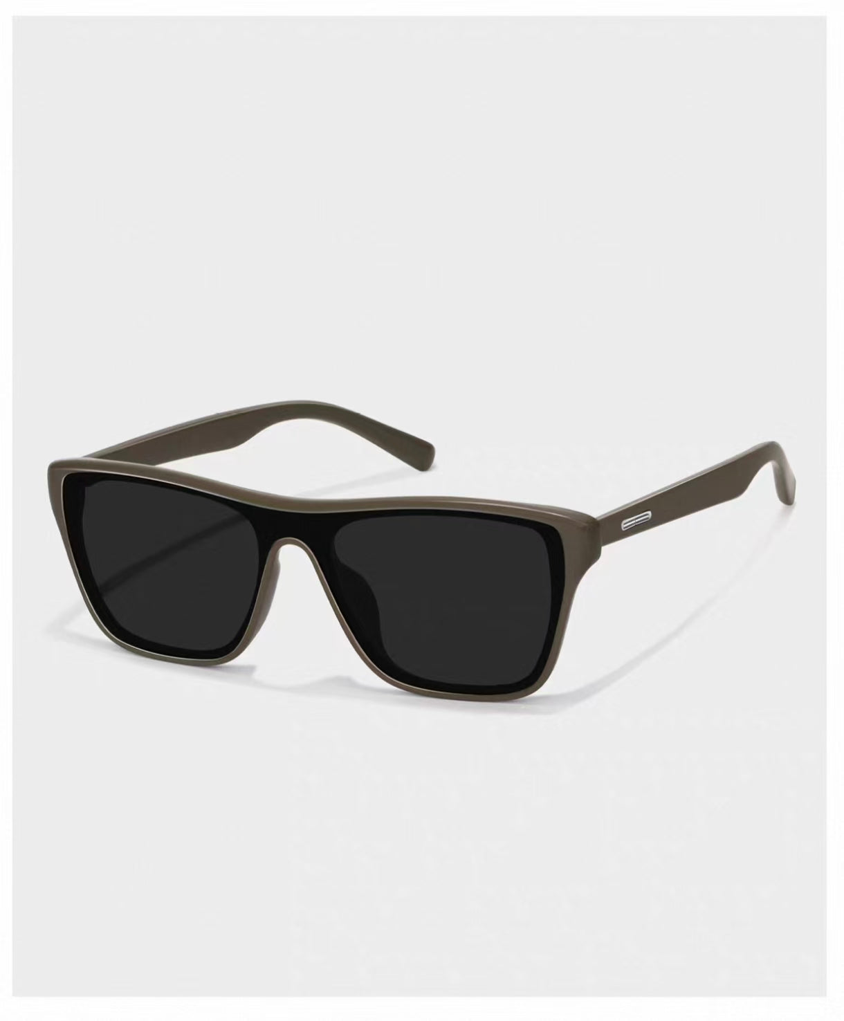 Taupe Women's TR90 One-Piece Shield UV400 Sunglasses, 45-degree product view