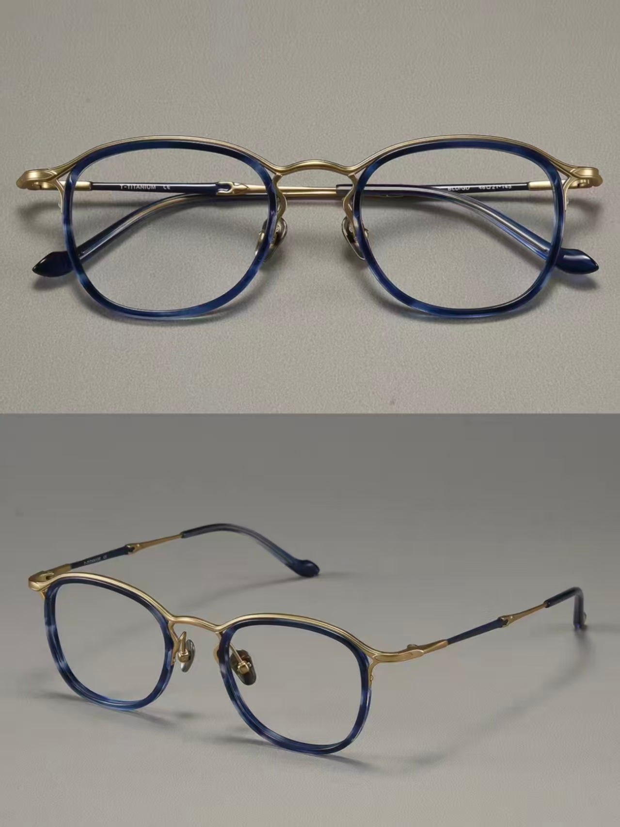 Men’s Designer Retro Pure Titanium Photochromic Prescription Glasses Frame