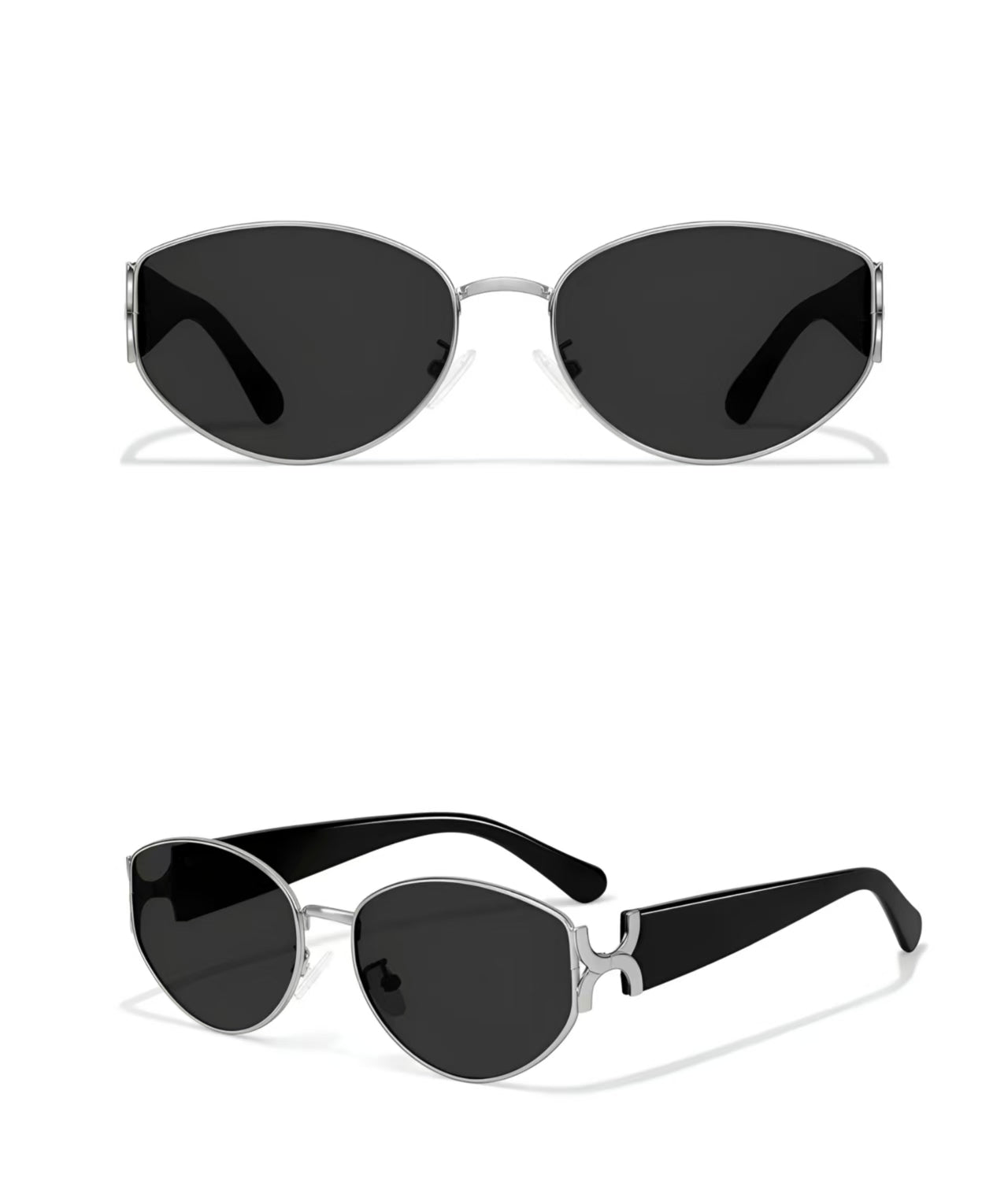 Vintage Old Money Women’s Metal Tea Cat Eye UV400 Sunglasses