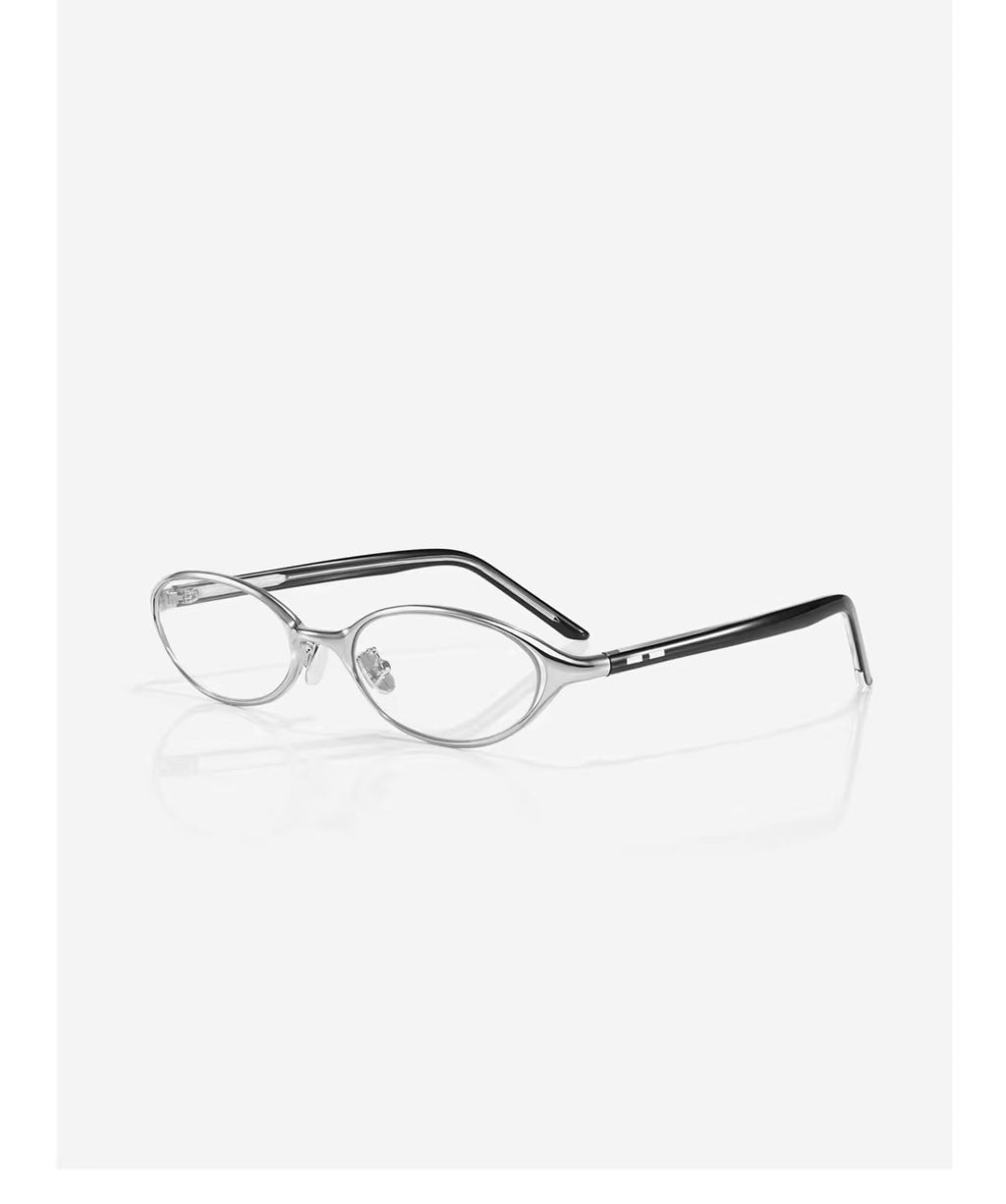 Unisex Narrow Oval Anti-Blue Light Prescription Glasses Frame