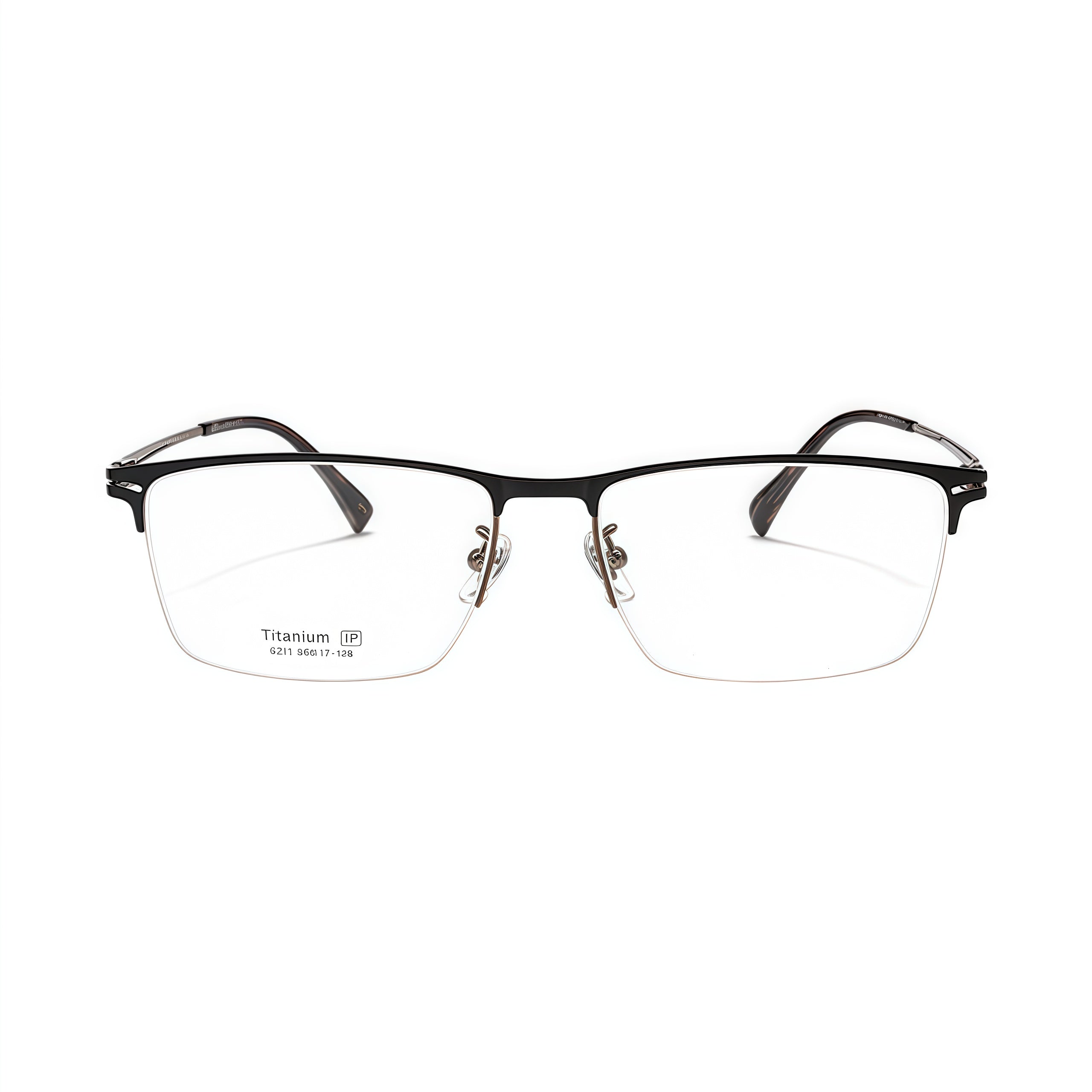 Sophisticated Elegant Semi-Rimmed Eyeglasses