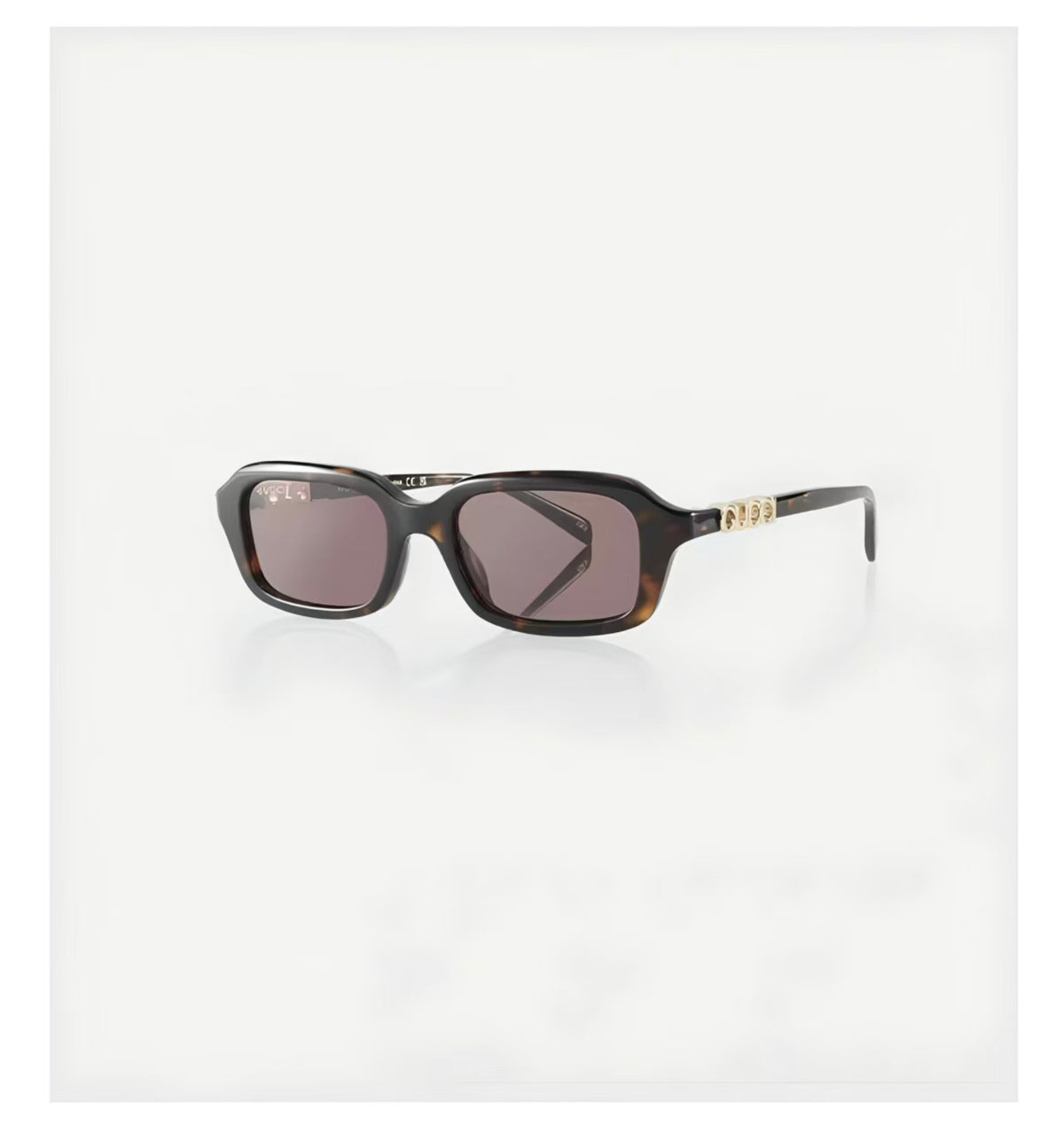 Brown 45-degree product view of Gucci Luxury Women’s Trendy Comfortable Versatile Sunglasses