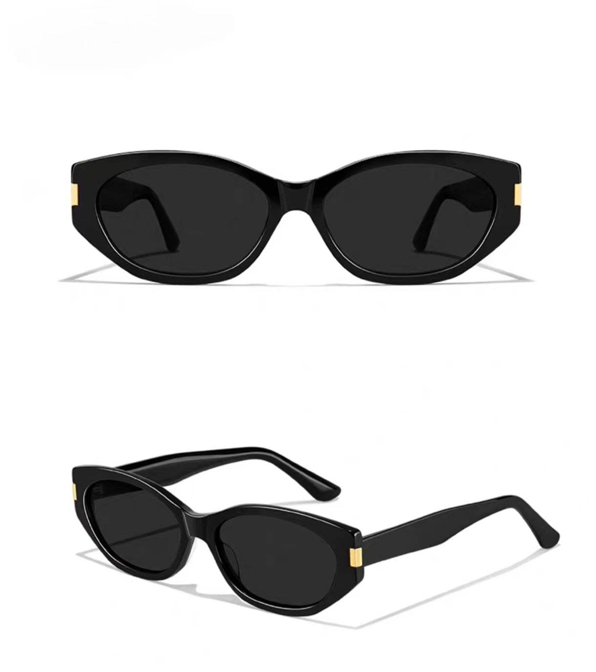 Vintage Women’s Acetate Narrow Cat Eye Sunglasses