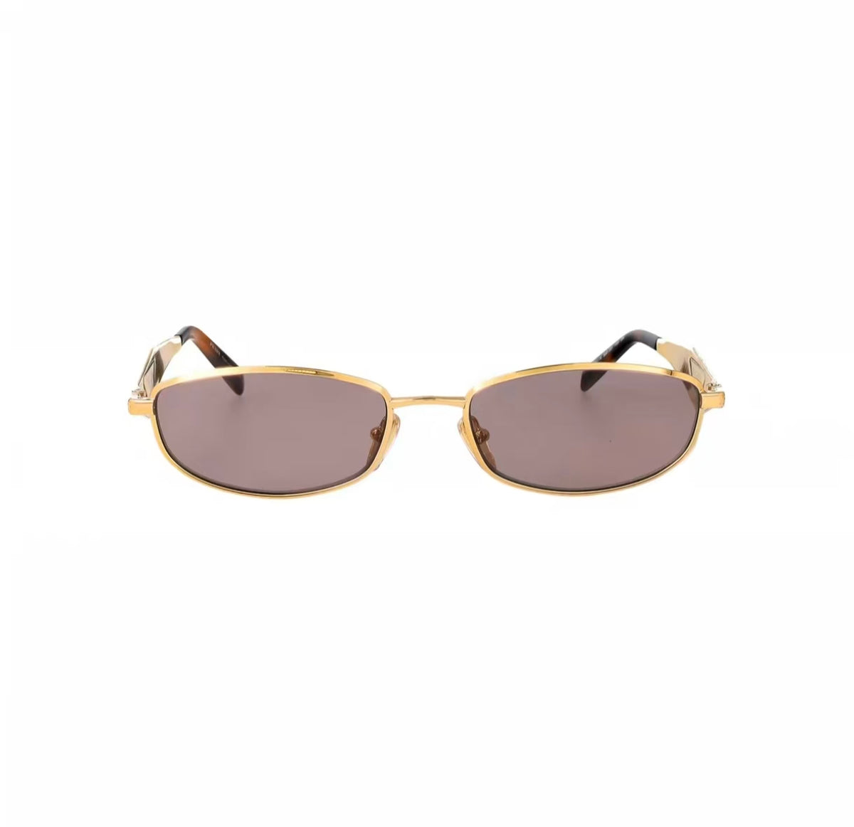 women metal oval sunglasses, front view