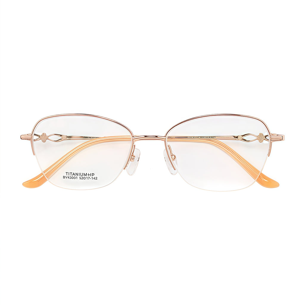 Sophisticated Minimalist Semi-Rimmed Glasses